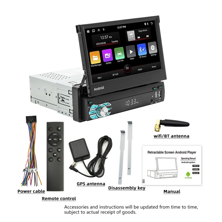 HD 7 inch Single Din Car Android Player GPS Navigation Bluetooth Touch Stereo Radio, Support Mirror Link & FM & WIFI, 9706 HD 7 inch Single Din Car Android Player GPS Navigation Bluetooth Touch Stereo Radio, Support Mirror Link & FM & WIFI, 9706